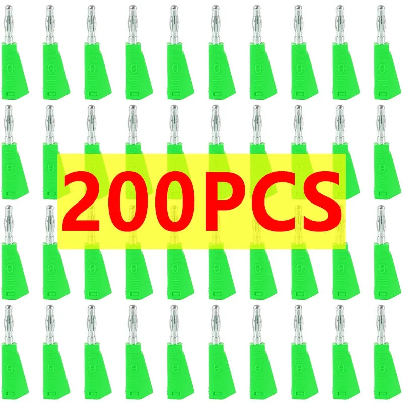40/200Pcs 4mm Banana Plug Stackable Banana Audio Connector Copper Nickel Plated Soldering Electrical Terminal Banana Plugs