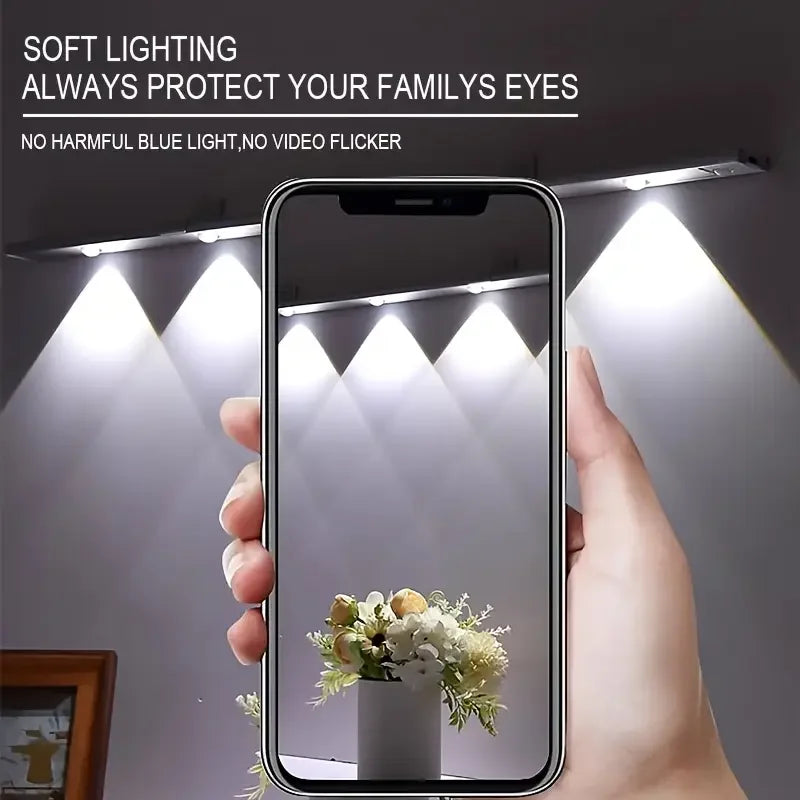Night Light USB Motion Sensor Wireless Ultra Thin LED Wine cooler Light For Kitchen Cabinet Bedroom Wardrobe Cabinet Lighting