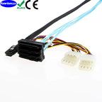 LONRIONSAS#Mini SAS SFF-8087 to SFF-8482 with 4X Molex Power Connectors for Raid Controller to Hard Drive Cable