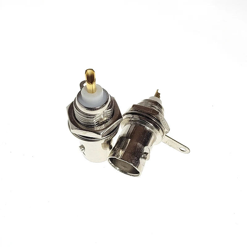 BNC Female Socket Solder Connector Chassis Panel Mount Coaxial Cable For Welding Machine Parts Monitor Accessories