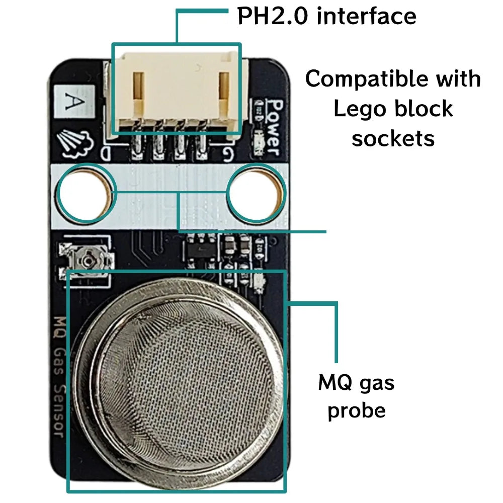 High Accuracy MQ-4 Methane Gas Sensor Analog & Digital Dual Output with Enclosure PH2.0 for Arduino ESP32 Microbit Raspberry Pi