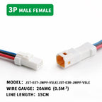 5/20/100sets Waterproof JST JWPF Connector 2p/3p/4p/6p/8p Plug Socket 20awg/0.5m ² Wire Harness 02t/02r/03t/03r With 15CM Wire