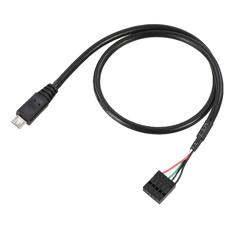 PC Computer Motherboard 9P to Micro USB to DuPont 2.54mm 5Pin DuPont USB to Micro USB Data Cord Aluminum Foil + Woven Mesh Cable