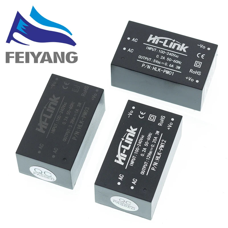 HLK-PM01 HLK-PM03 HLK-PM12 AC-DC 220V to 5V/3.3V/12V mini power supply module,intelligent household switch power supply module