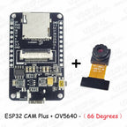 OV5640 ESP32 CAM Camera Module Kit 2.4 GHz WiFi and Bluetooth Develop Board Type C 8MB PSRAM HD 5MP Auto Focus 66 120 160 Degree