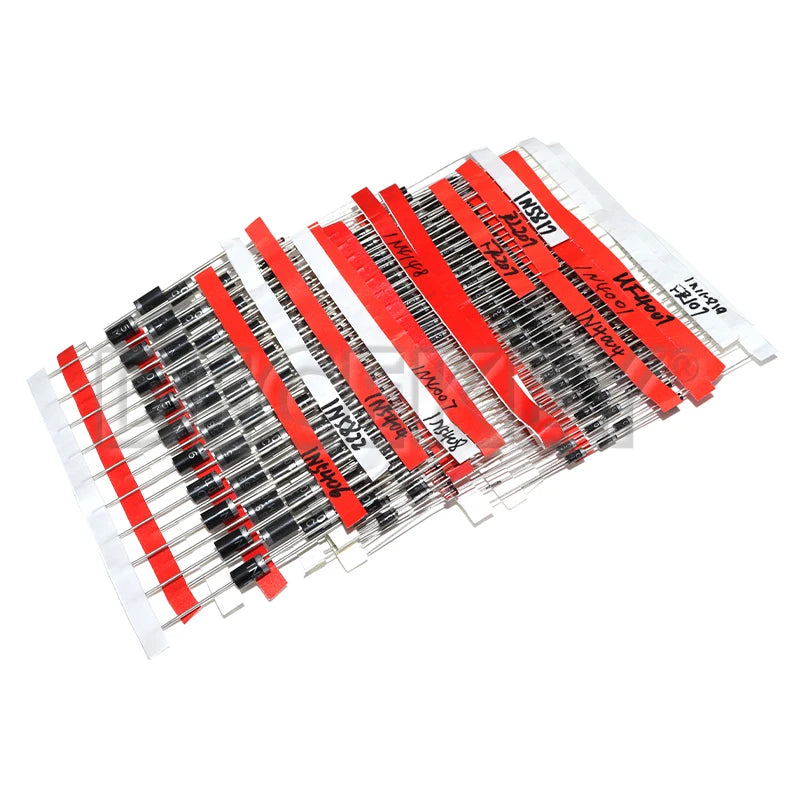 350PCS/box Diodes kit Rectifier/Fast Recovery/Schottky/Switching Diode Set 14Values 1N4001 1N4007 1N4148 RL207 UF4007 FR107 207
