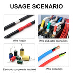 1/2/5M 4:1 Shrinking Ratio With Glue Heat Shrink Tube 4 ~ 52mm Polyolefin Adhesive Wire Cable Sleeving Dual Wall Thicken Tubing