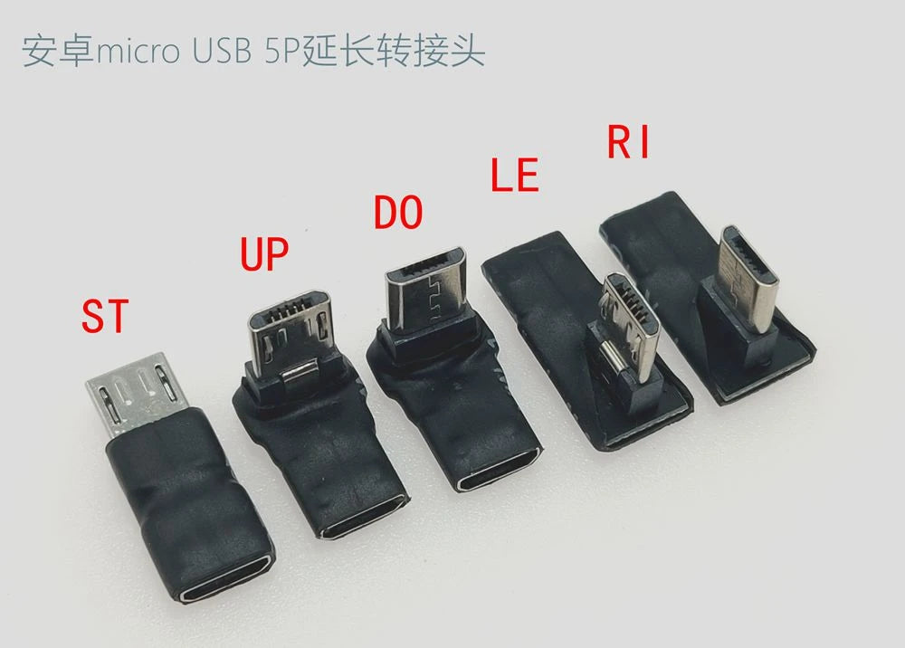 90 Degree USB Left Right Up Angled Micro 5pin Female to Micro USB Male Data Adapter to Mini USB Plug Plug Micro USB