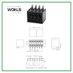 5Set 15EDGKNH KF2EDGKS 3.5mm Double-Layer Spring Plug-in PCB Terminal Block 2EDGSR Black Terminal