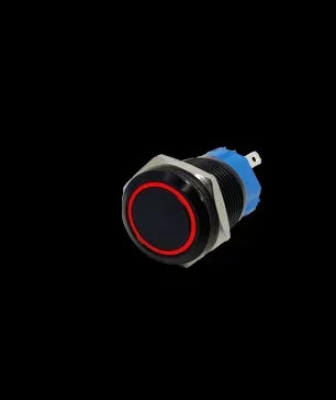 12/16/19/22mm Oxidized Black shell Push Button Switch Momentary Latching Fixed On Off Power Switch LED Light Various Colors