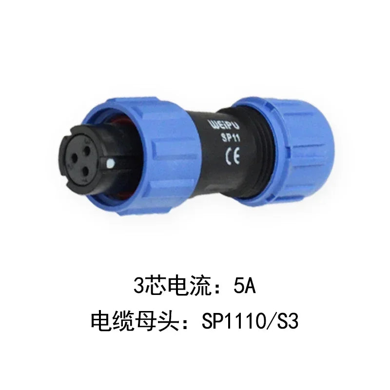 WEIPU IP67 SP1110/S SP1112/P  Female Plug Male Socket 2 3 4 5Pin Waterproof  Aviation Connector Power Adapter Charger SP11