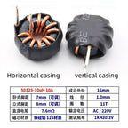5pcs Ferrosilicon Aluminum Magnetic Ring Inductor 50125-33uh47uh100uh In-line Ring High Current Energy Storage Inductor Coil