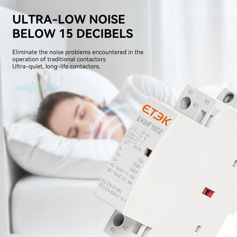 ETEK Modular Contactor Din Rail Automatic 2P 4P 230V Single-phase Three-phase 16A/20A/25A/40A/63A  EKMF