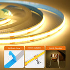 5V Motion Sensor Nigth Light COB Led Strip USB Battery Power 3mm 5mm 8mm PCB 320 LEDs Flex Lamp for Under Cabinet Kitchen Stairs