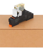 Thin-Flat Intermediate Relay 1NO1NC/2NO2NC 8A 24VDC | Compatible with  RJ1S-CL-D24 & RJ2S-CL-D24 | DIN Rail Relay for Contro