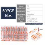DIY Splicing Inline Compact Conductor Docking Terminal Block Lever Quick Wire Connector Electrical Connectors Kit 28-12 AWG 221