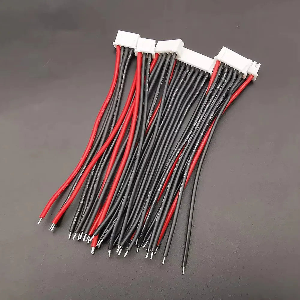5Pcs JST XH 1S 2S 3S 4S 5S 6S 7S Lipo Battery Balance Charger Cable IMAX B6 Connector Plug 22AWG Silicone Wire 10cm 20cm