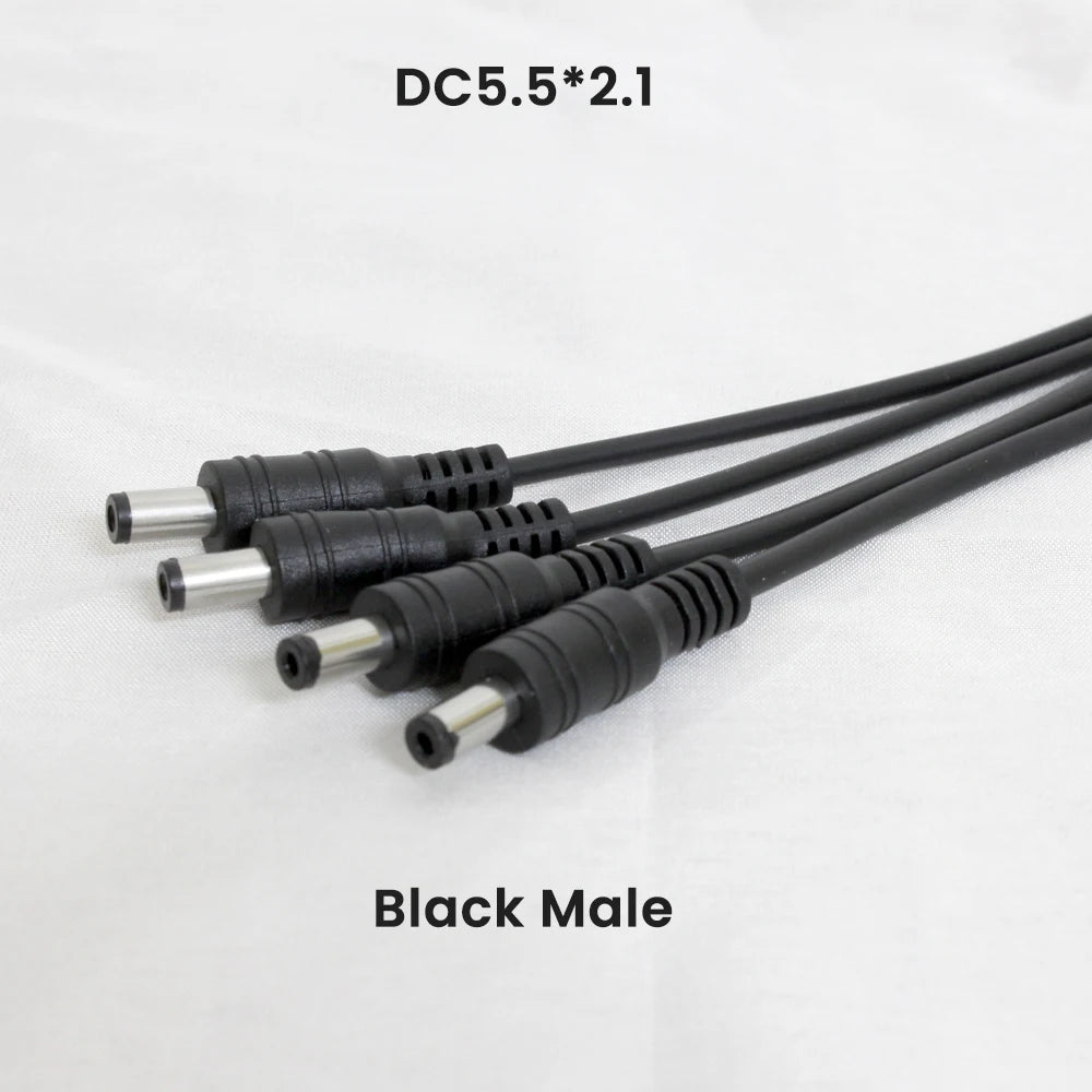 22AWG DC Connector 5.5x2.1mm Male/Female Power Cable Jack 15cm 5-12V Power Adapter Extension Wire For LED Strip Light CCTV