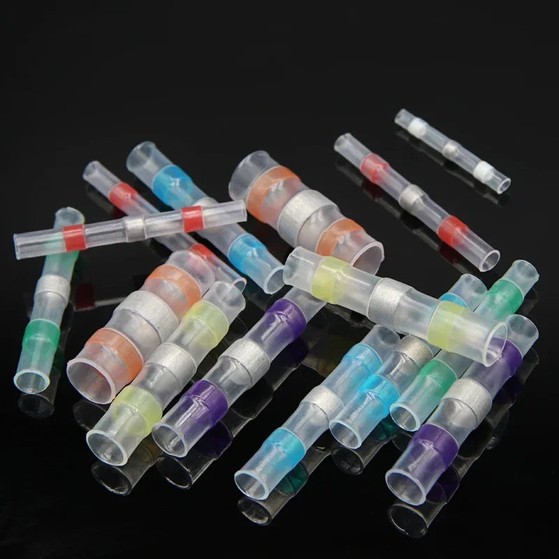 Solder Seal Wire Connectors 3:1 Shrinkage Rate Waterproof Electrical Cable Terminals DIY Heat Shrink Tube Electrical Butt Splice