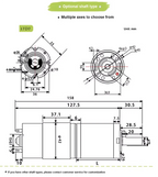 Max 200KG 42GP-775 Metal Planetary Geared DC Motor 12V~24V/1351RPM~7RPM High Torque and Forward/Reverse PWM Speed Regulation