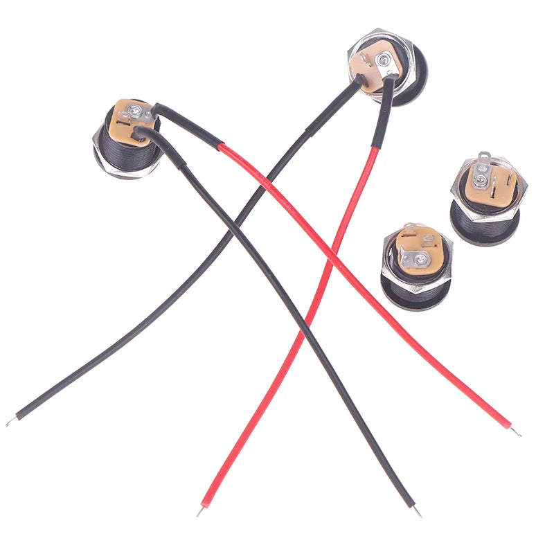 5/10pcs 5.5 X 2.1mm 5.5*2.5mm Convenient Snap Type DC Power Jack Socket Female Panel Mount Connector Port