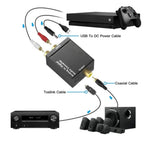 RCA to Fiber Toslink Audio Adapter ADC Analog-to-Digital Converter Analog-to-Digital Fiber Toslink Coaxial Audio Converter