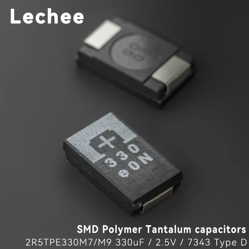 5pcs/lot 2R5TPE330M7 2R5TPE330M9 2.5V 330uF 7mR 9mR 7343 Type D Ultra-Thin SMD Polymer Solid Tantalum Capacitors POSCAP Low ESR