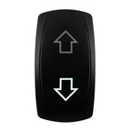 12V Arrow Up Down Rocker Switch White Led 7Pin On-Off-On, Momentary (On)-Off-(On) Toggle Switch Waterproof DPDT Button Switch