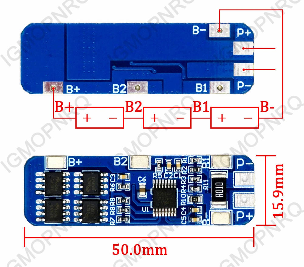 3S 6A 8A 10A 20A 25A 30A 40A 60A Li-ion Lithium Battery 18650 Charger PCB BMS Protection Board For Drill Motor Lipo Cell Module