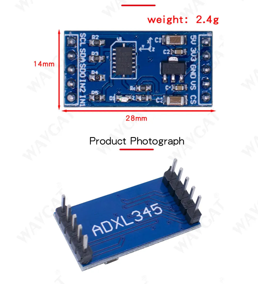 ADXL345 IIC /SPI Digital Inclination Sensor Acceleration Module Factory Direct Sales