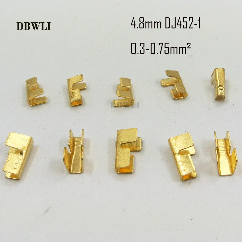 100/200/500/Pcs  U-Shaped Copper Wire Crimps H62 Brass Wire Buckle  Fascia Butt Terminal Quick Connect 454TABC 452 453 0.2-10mm2
