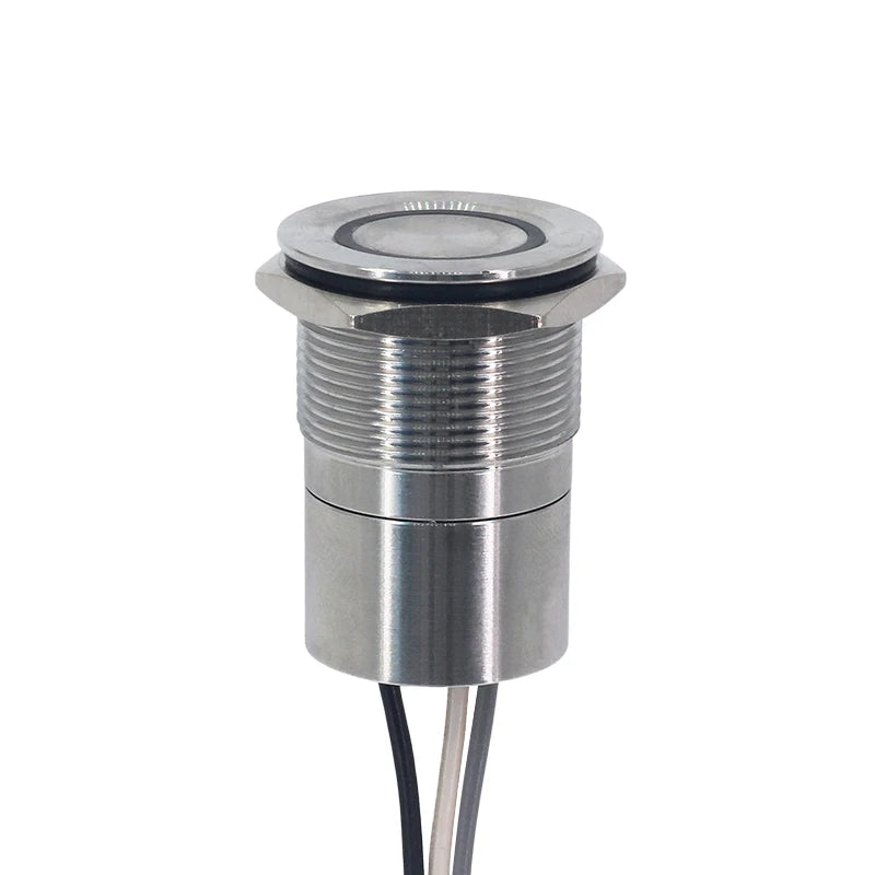 Metal touch sensor switch Stainless steel button jog delay self-locking IP68 waterproof 16/19/22/30mm