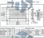 LCD2004A I2C 20x4 Blue Character LCD Module - HD44780 Driver with IIC Serial Interface for Arduino
