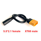 HPXGRC XT60 XT30 T Plug Female Male To DC 5.5*2.1mm Connector Battery Charging Adapter Cable Conversion for DC Power Charger
