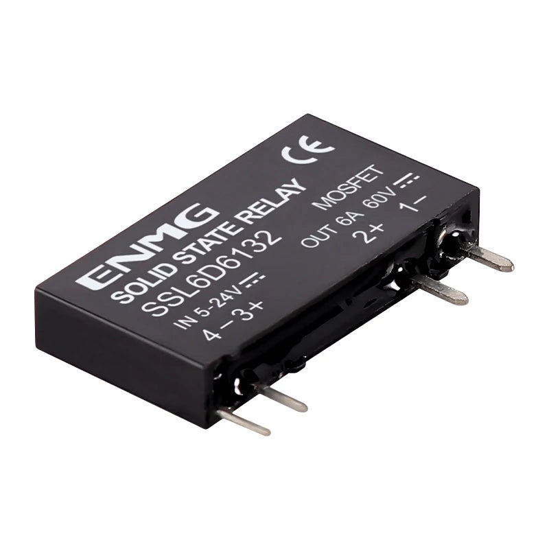 ENMG Ultra-compact Low-Profile Solid State Relay 5V12V24V PLC Interface Type SSL6D6132 DC Control DC AC 6A 2A One Normally Open
