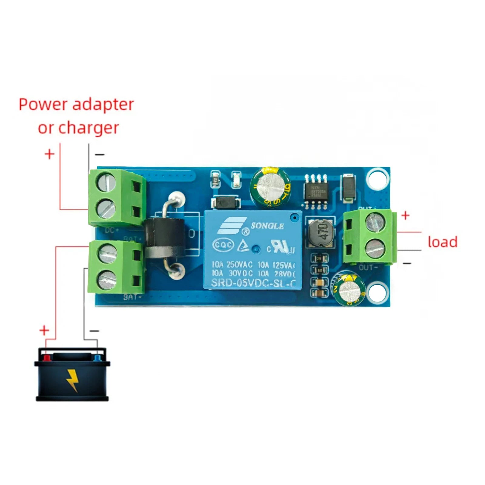 YX850 Power failure automatic switching standby battery lithium battery module DC 5V-48V universal emergency converter JY-850