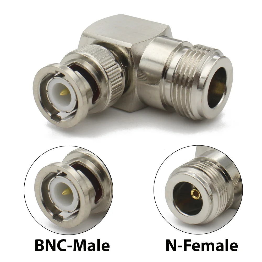 RF Coaxial Connector L16 N To BNC Male Female Connector 90 Degree Right Angle Adapter RF Transmission Cable Wire Terminals