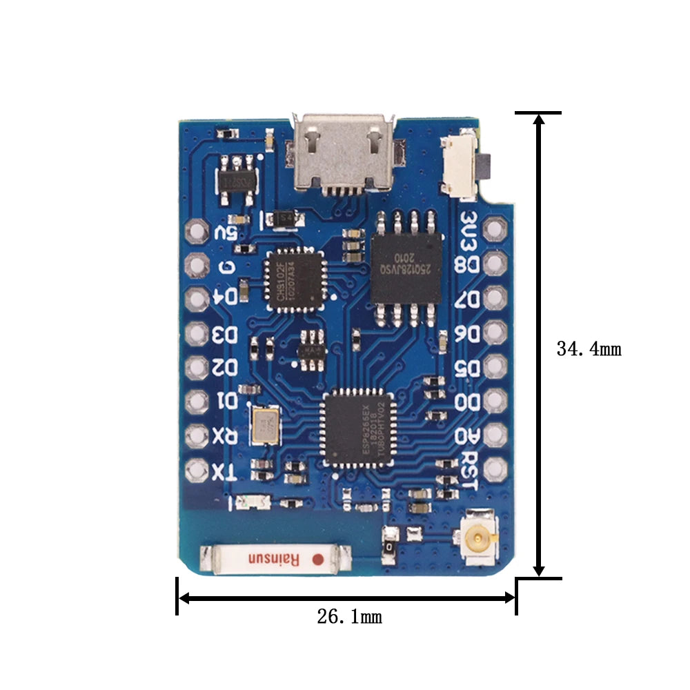 WeMos D1 Mini Pro V3.0 NodeMcu 4MB/16MB Bytes Lua WIFI Internet of Things Development Board Based ESP8266 CH340G V2 With Antenna