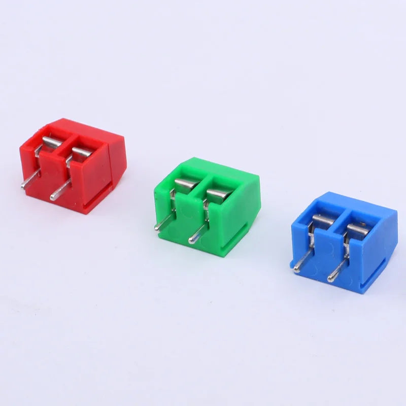 10/20/50Pcs/lot KF301-5.0-2P KF301-3P KF301-4P Pitch 5.0mm Straight Pin 2P 3P Screw PCB Terminal Block Connector Blue Green