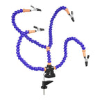Flexible Holder Alligator Arms Soldering Helping Hands Table Clamp Pcb Board Adjustable Welding Repair Third Hand Tool Magnifier