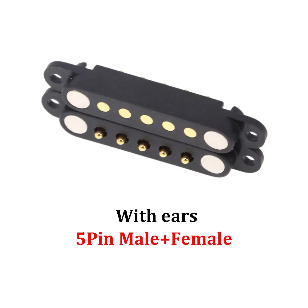 Spacing 2.54mm 2A DC Magnetic Pogo Pin Connector 4/5/6/7/8Pin Pogopin Male Female Spacing 2.5 Spring Loaded DC Power Socket Spot