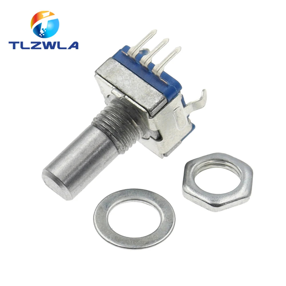5PCS 20 Position 360 Degree Rotary Encoder EC11 5Pin Handle Long 15MM Audio Digital Potentiometer Without Switch