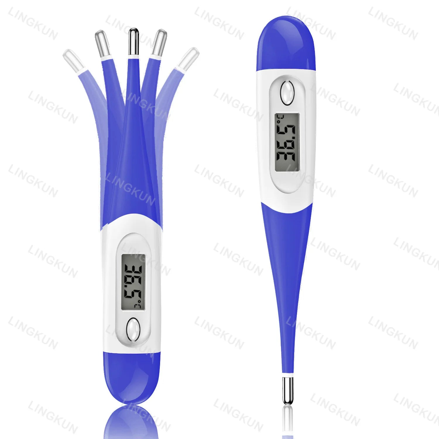 Thermometer for Adults, Soft Head Digital Oral Thermometer for Fever, Basal Thermometer with 15 Seconds Fast Reading