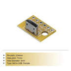 10pcs Vertical Micro Usb Female Sockets Test 2.0 Female Head a Connector Pcb Board Adapter For Data Cable Adapters