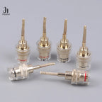 2/4Pcs 4MM Banana Female To 2MM Pin Connector HIFI Cable Adapter Plug Braided Copper Wire Socket