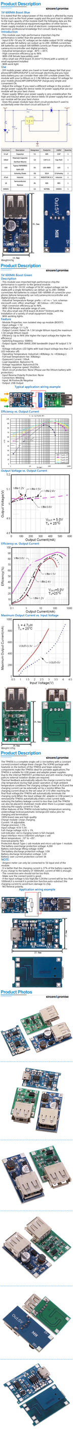 DC-DC Boost Module (0.9V ~ 5V) 600mA Boost Converter Step Up Module USB Mobile Power Boost Board