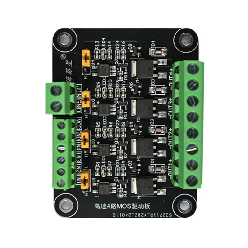 High-Speed 4-Channel N-Channel MOSFET Module Optocoupler Isolated Signal Amplification Control Board for PLC  Microcontrollers