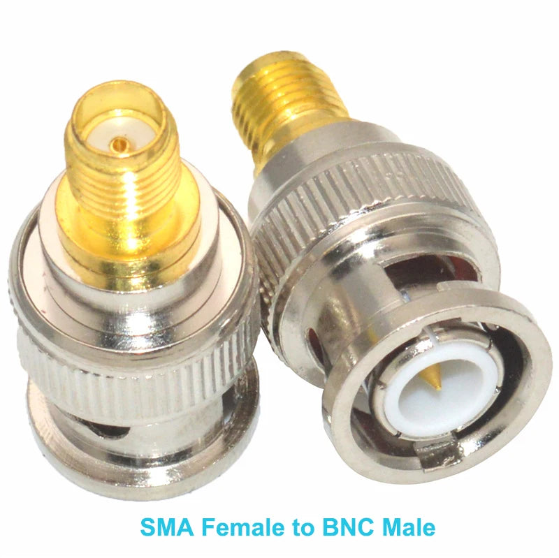 BNC Male Female Jack to SMA Female Jack Straight RF Adapter BNCK SMAK Coaxial Connector High Quality for SDR CCTV Camera Scanner