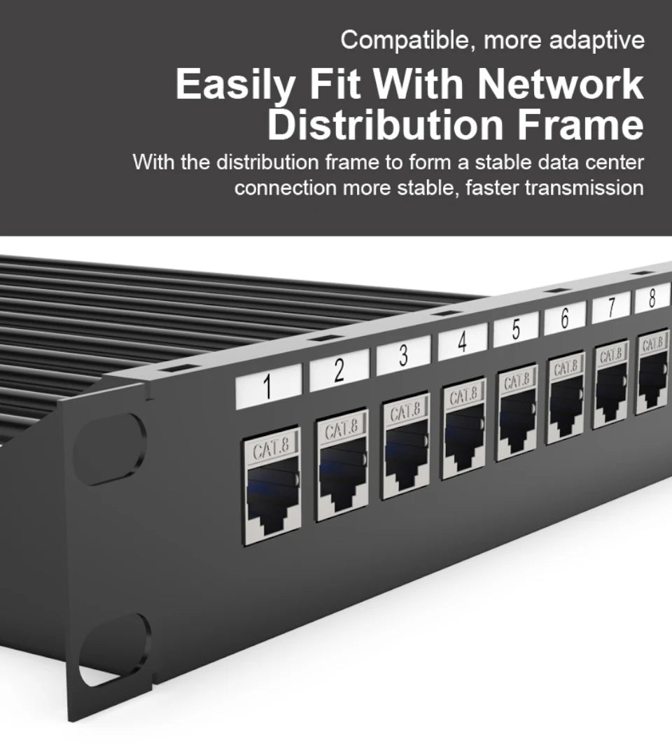 CAT8 RJ45 Tool-Less STP Shielded Keystone Jack Module Self-Locking Zinc Alloy Network Coupler Adapter for Secure Network Connect