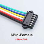 JCD 2/3/4/5/6 Pin LED Strip JST SM Connector Male or Female Adapter Plug Connector Terminal with 20CM 22AWG Wire for Light Strip